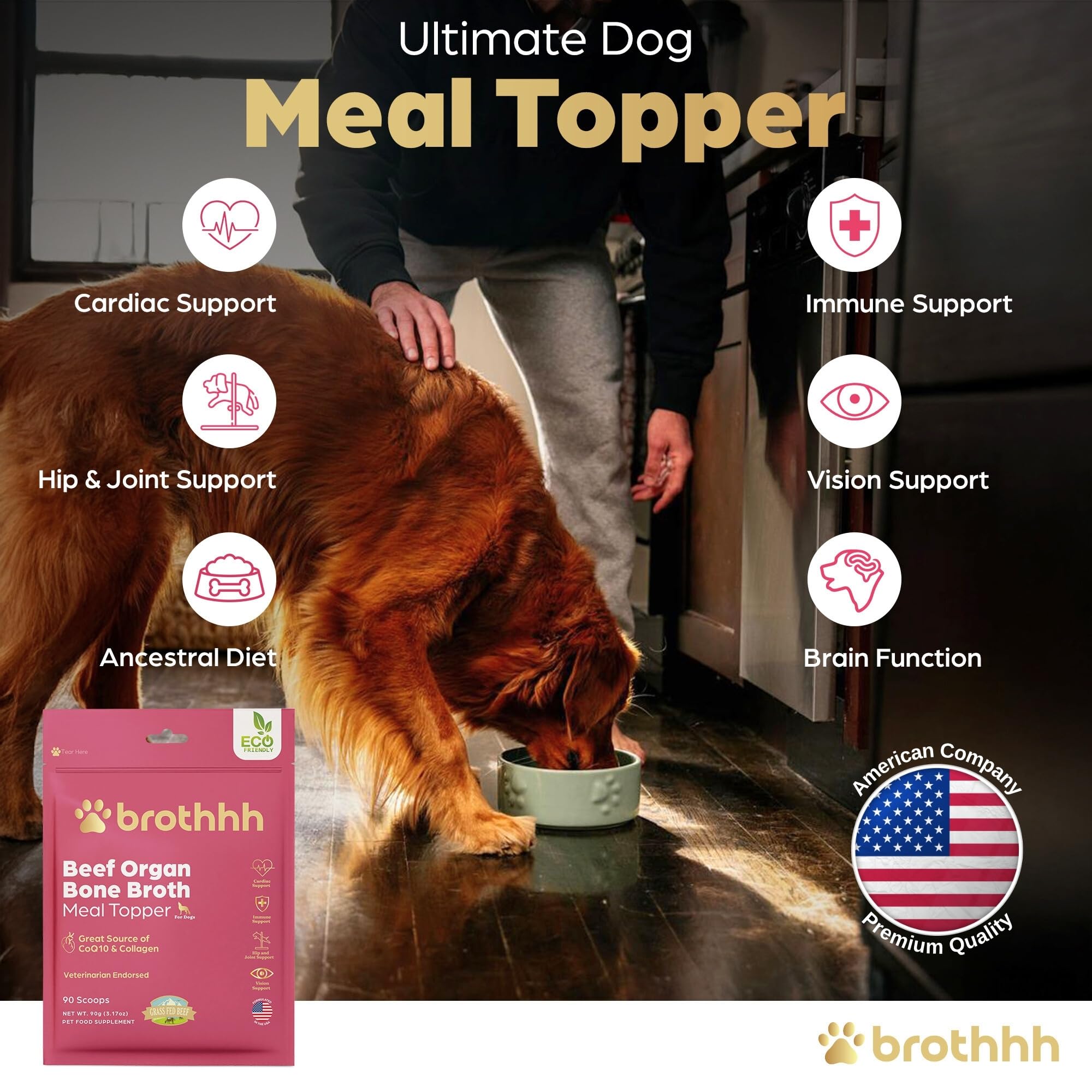 Brothhh veterinarian-approved topper supports canine wellness