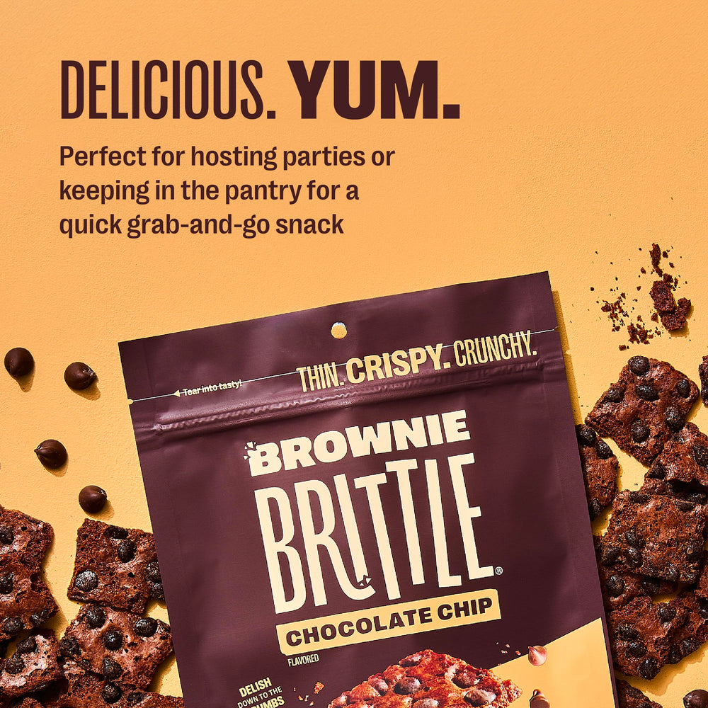Brownie Brittle 20-bag pantry storage displays convenient snack packs.