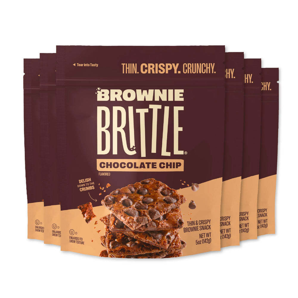 Brownie Brittle Original Chocolate Chip front view, perfect for sharing at gatherings.
