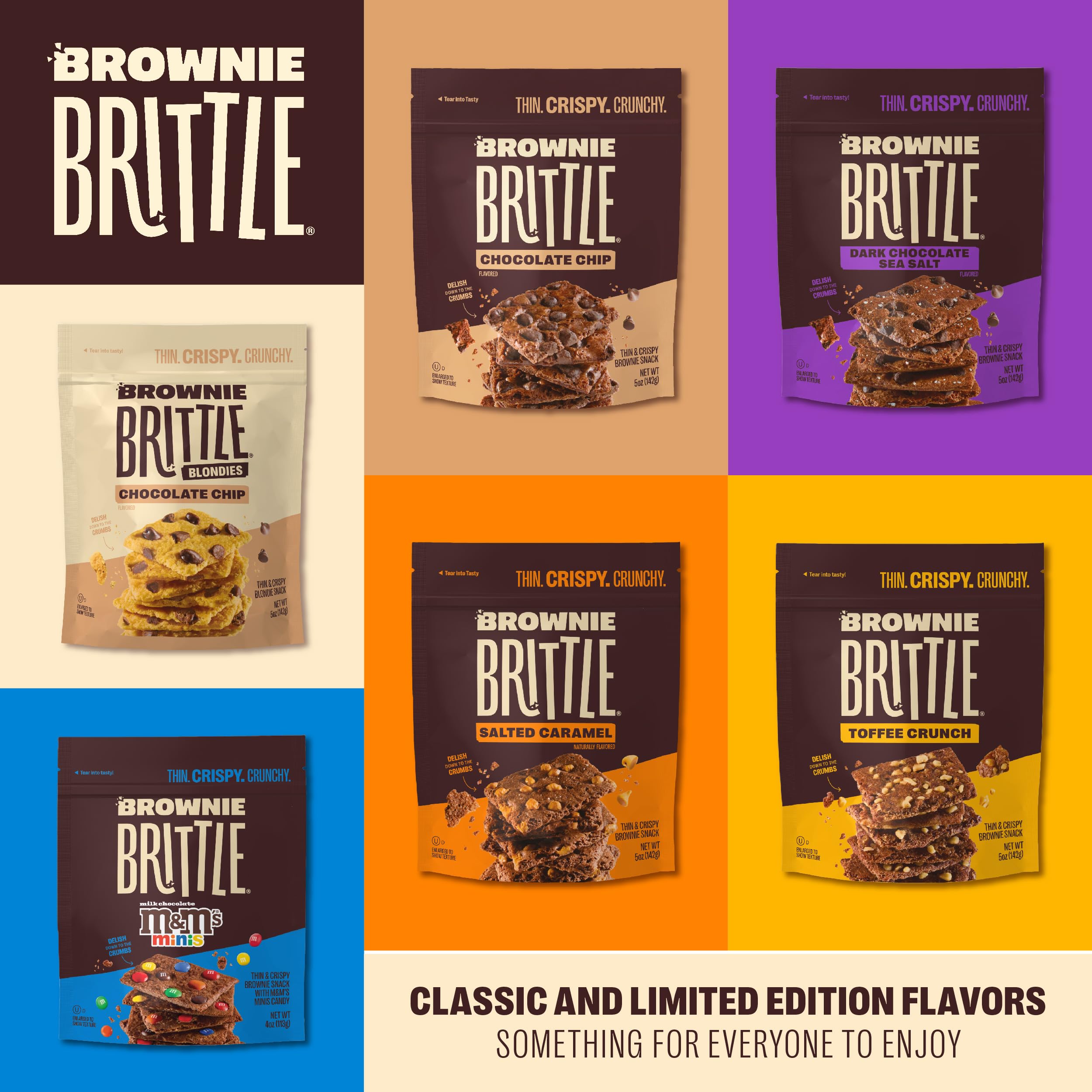 Party snack board featuring Brownie Brittle Original Chocolate Chip for shared treats.