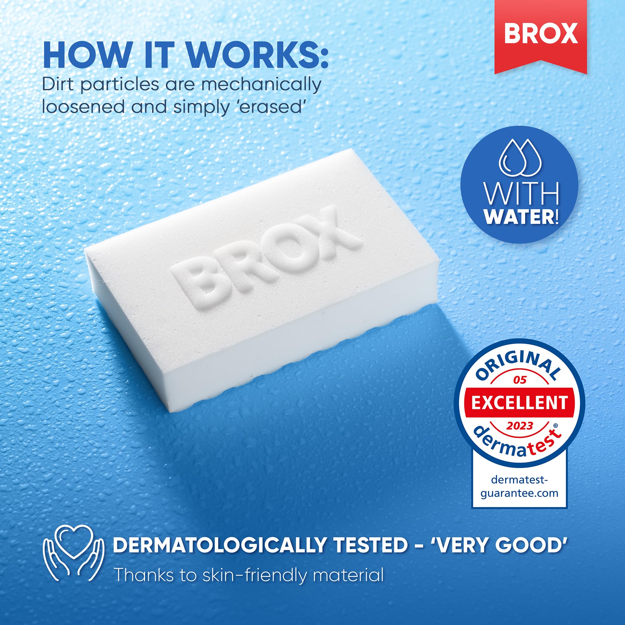 BROX shoe cleaning demo showing easy dirt removal on sneakers.