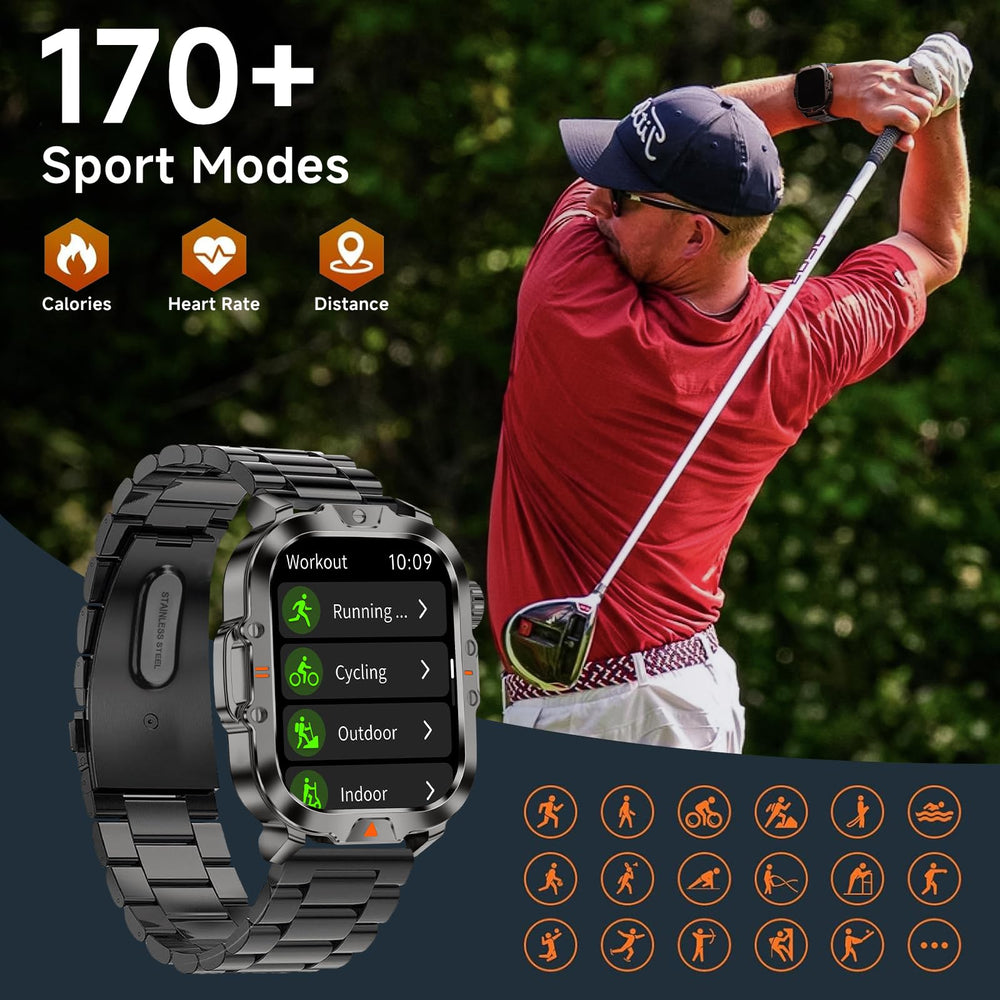 BRUBOSES smart watch men call function keeps you connected