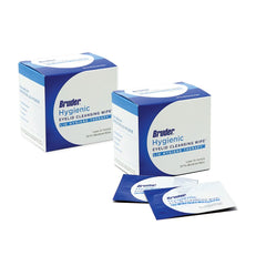 Bruder Hygienic Eyelid Cleansing Wipes pack of 2 box for quick, rinse-free cleansing.