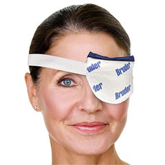Bruder Moist Heat Eye Compress ready for microwave setup to provide warm, soothing eye relief.