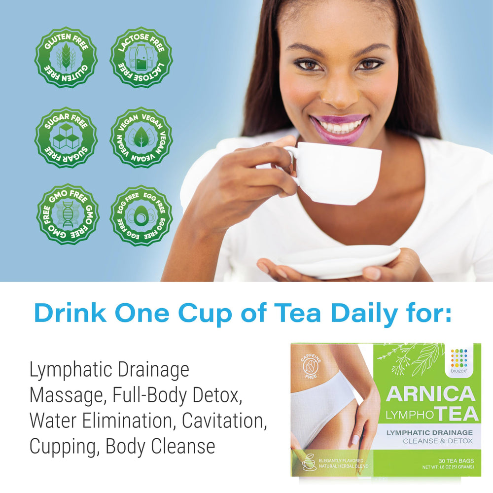 Bruizex Arnica Tea post-surgery scene illustrating recovery ritual
