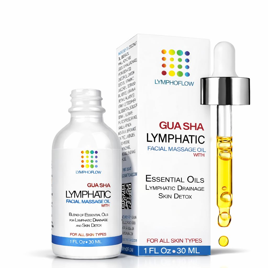 Bruizex Lymphatic Drainage Oil bottle pour for easy gua sha