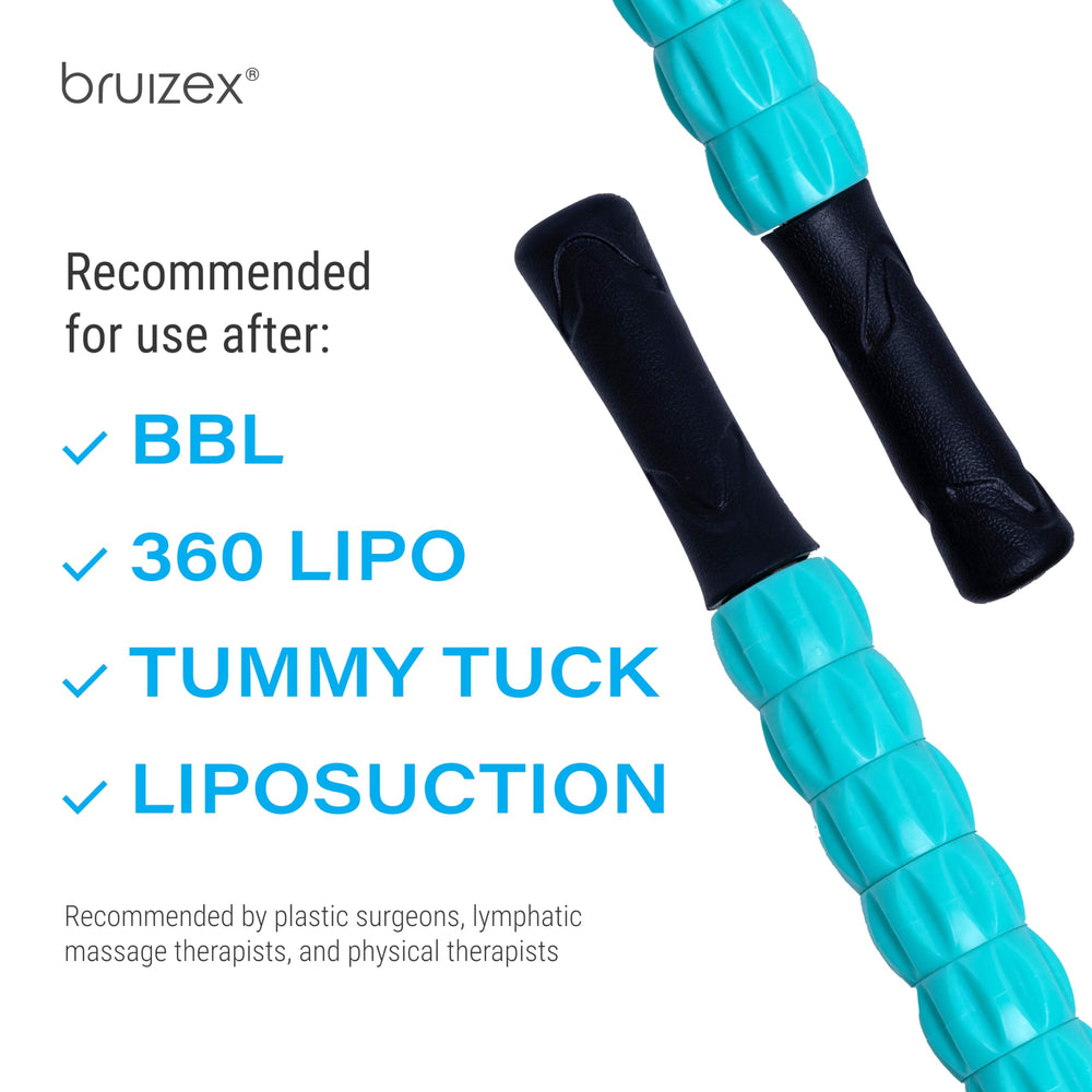 Bruizex Lymphatic Roller on abdomen, targeted torso recovery