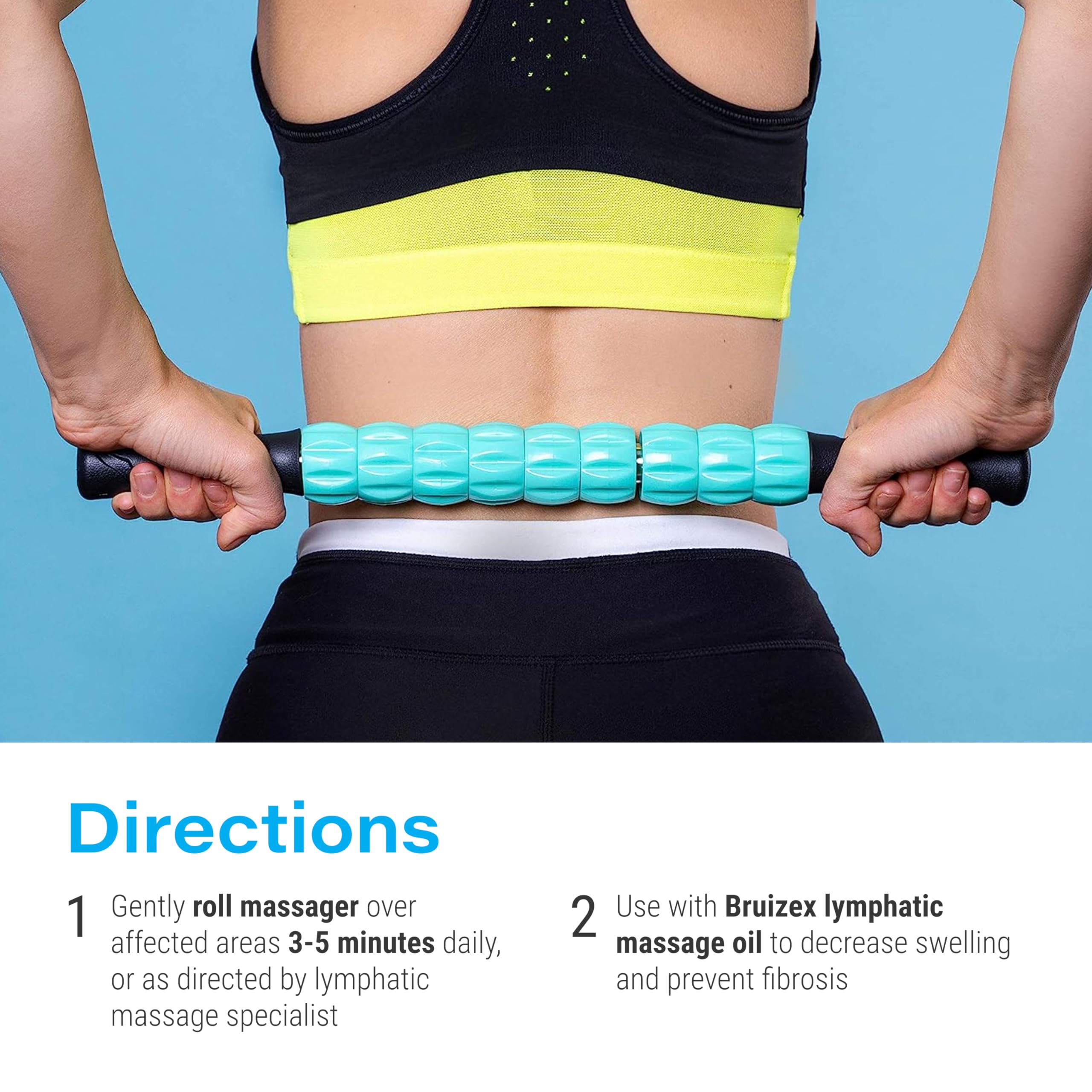 Bruizex Lymphatic Roller ready for back use, torso massage