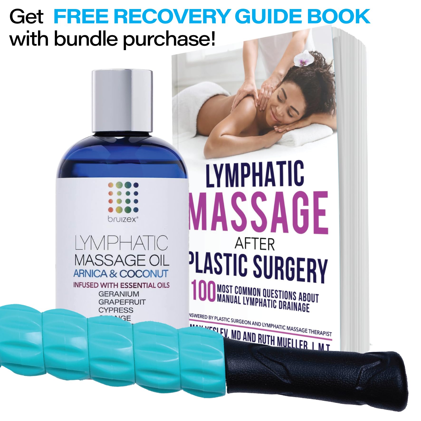 Bruizex Lymphatic Roller in action, aids lymph drainage and fibrosis relief