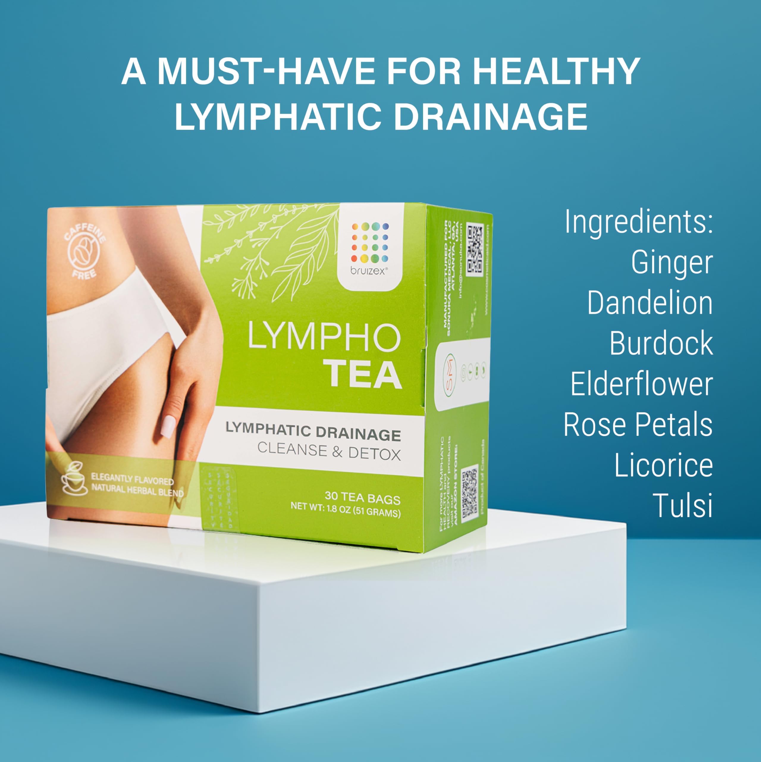 Bruizex Lymphatic Tea: elderflower and licorice balance flavor and scent
