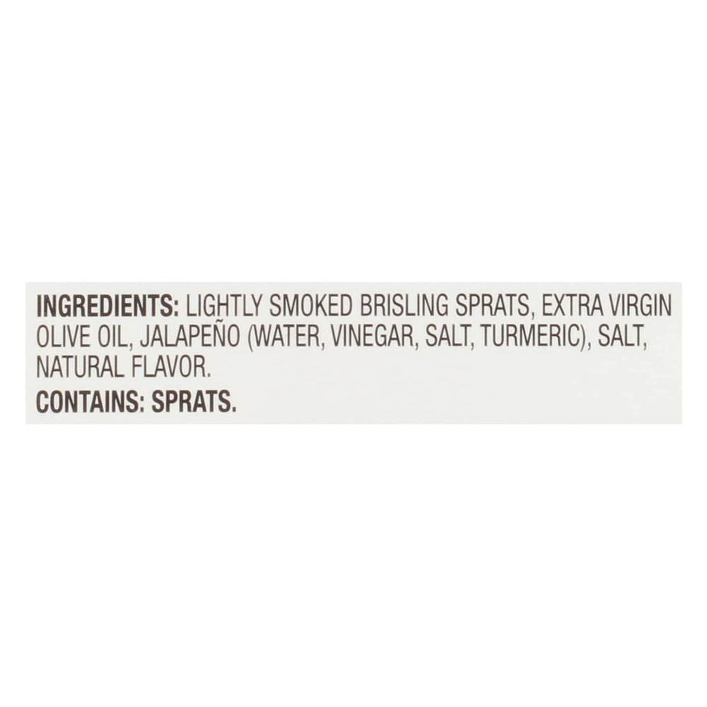 Hand-packed Brunswick sardines in olive oil, premium packaging.