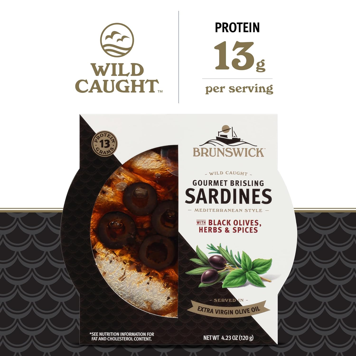 Brunswick Brisling sardines hand-packed for quick protein on the go