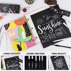 Brusarth paint pens dot-tip closeup for bold accents on dark surface