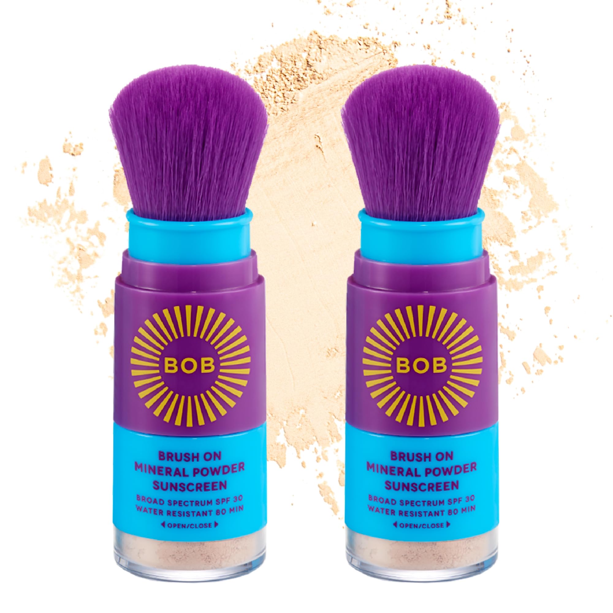 BOB KIDS SPF 30 brush-on bottle closeup highlights easy application for busy families.
