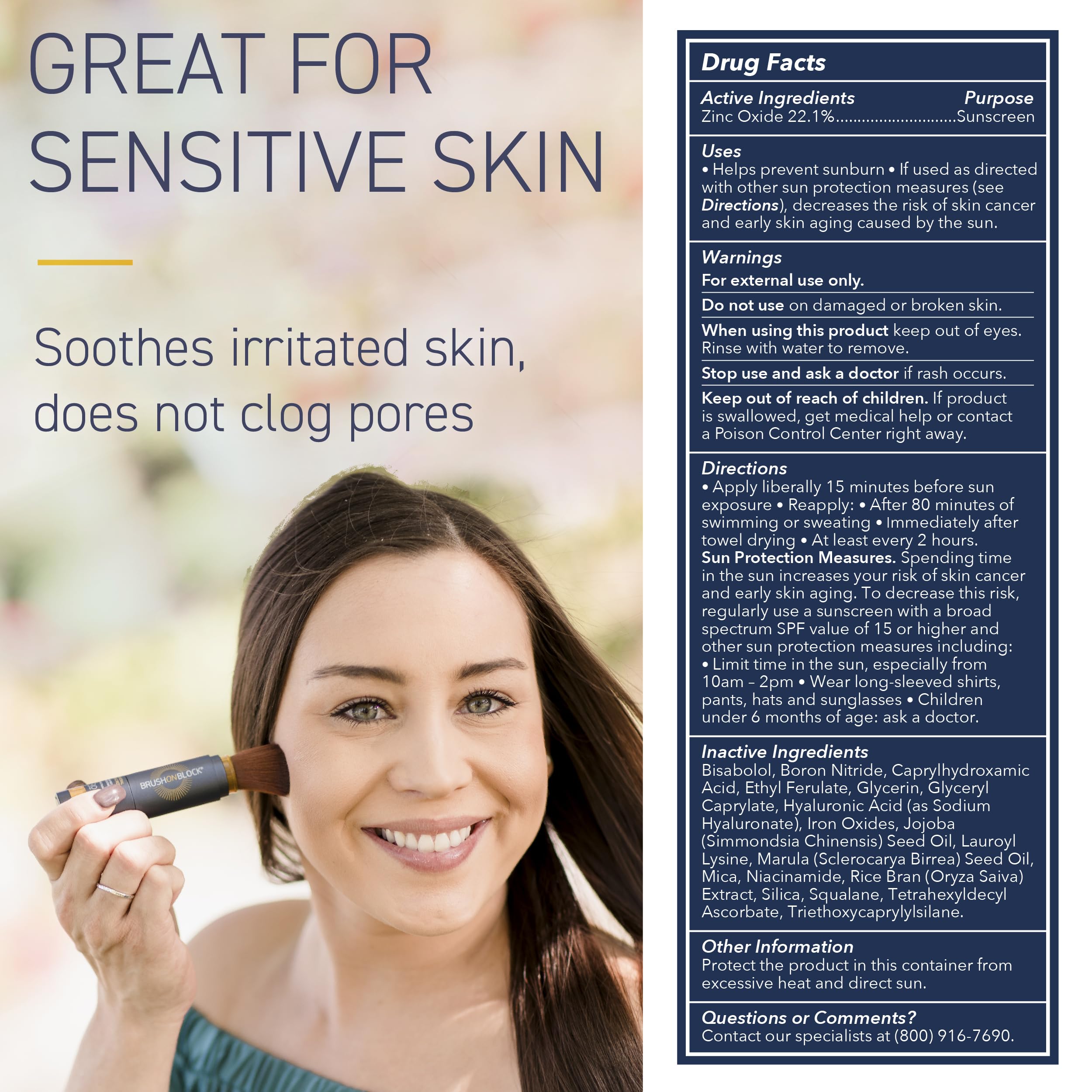 Brush On Block non-nano mineral sunscreen for all skin types.