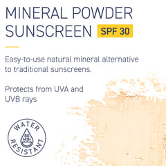 Brush On Block translucent mineral powder provides a sheer finish.