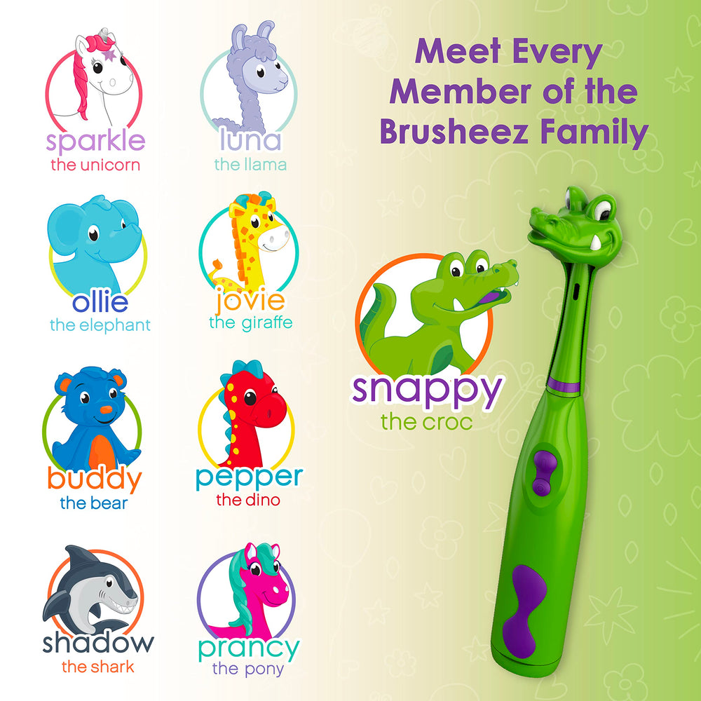 Brusheez packaging showcases contents and safety features for parents.