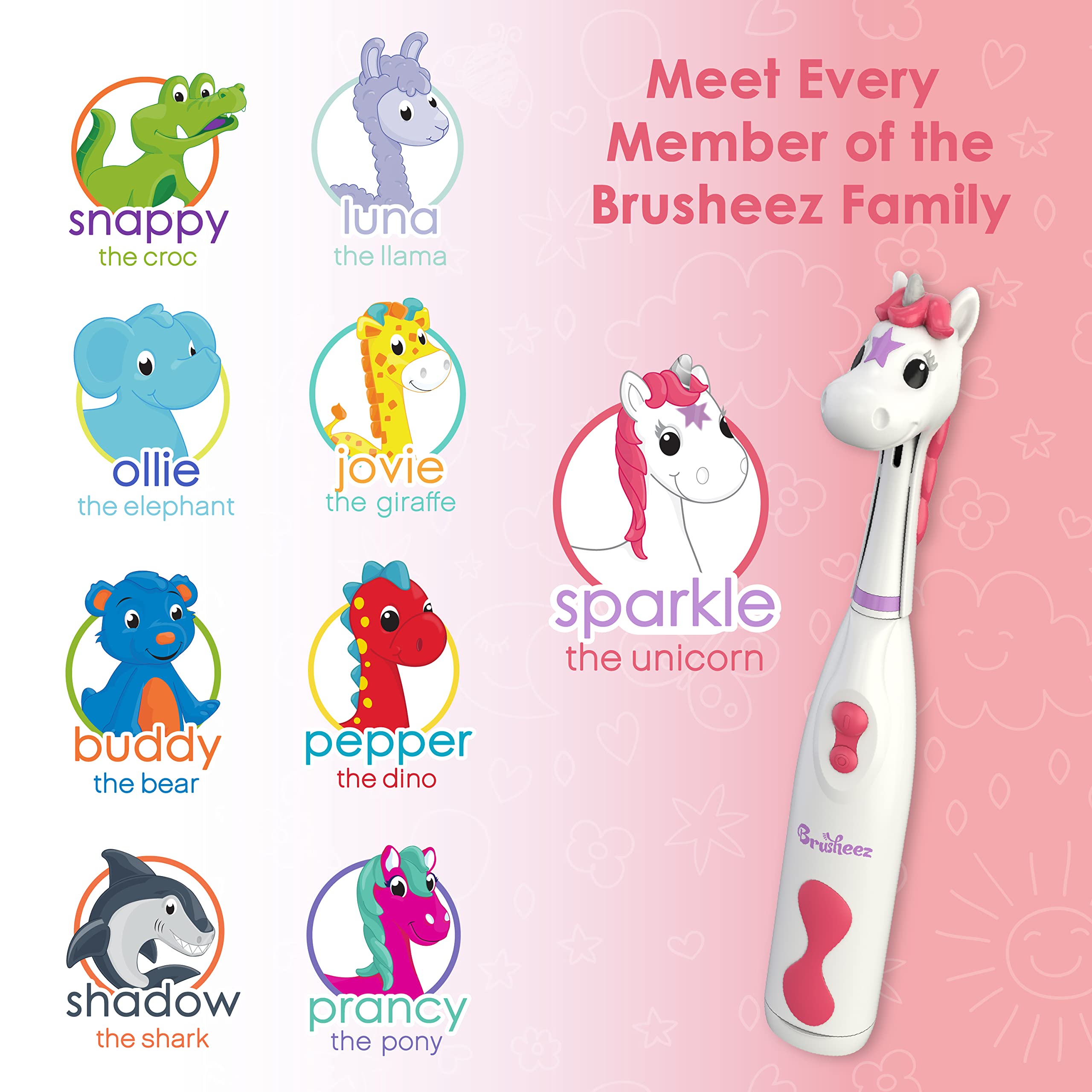Brusheez Sparkle brush cover protects bristles during storage.