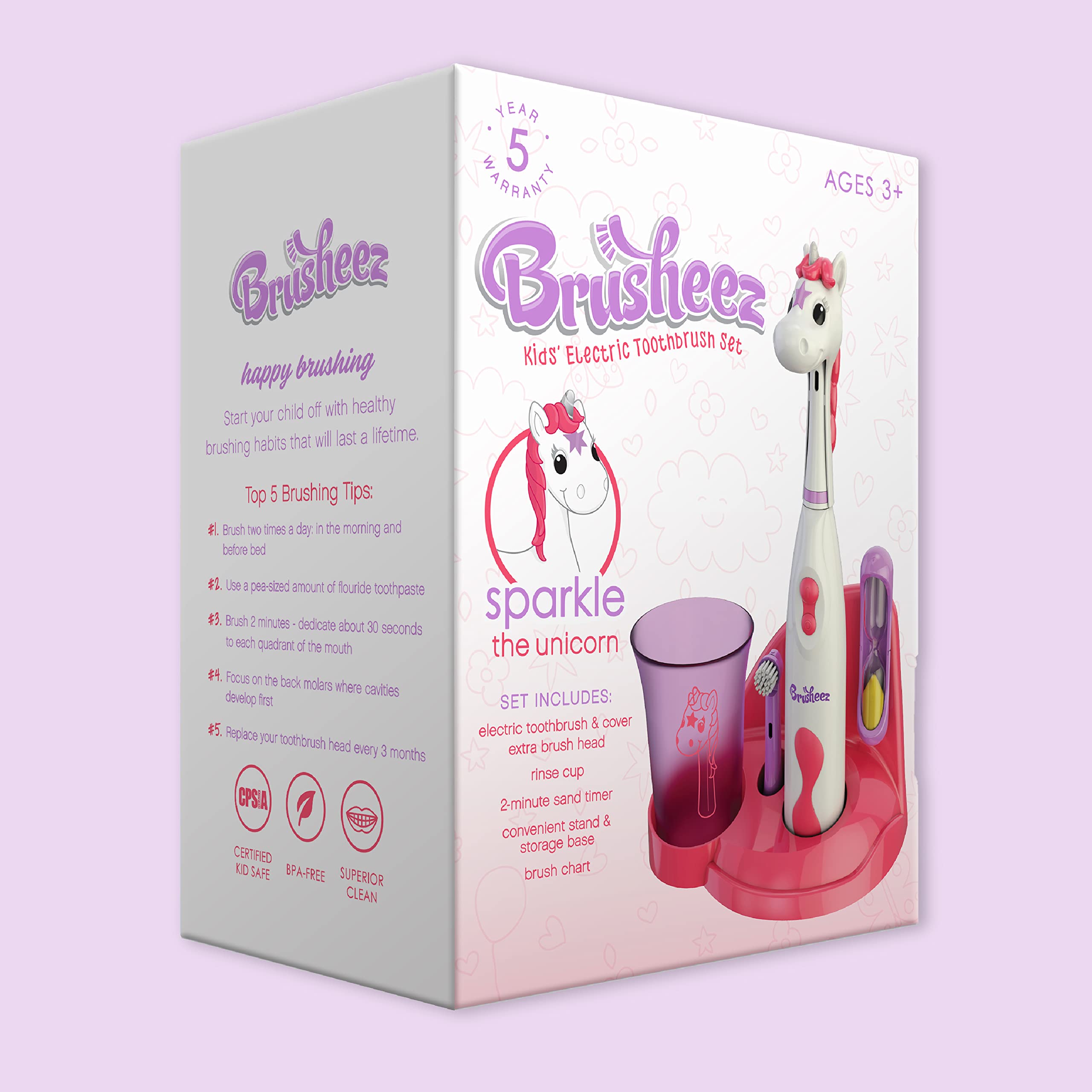 Brusheez Sparkle brushing chart motivates kids to brush daily.