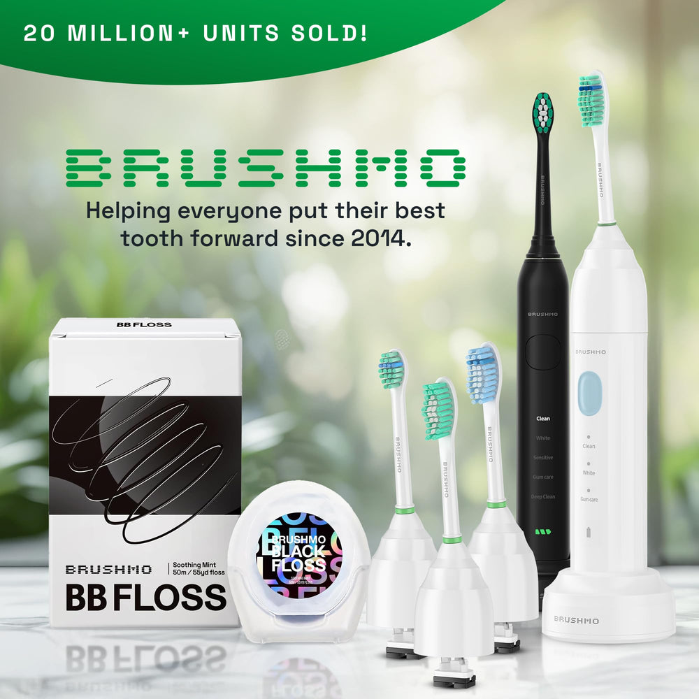 Brushmo rounded-end bristles provide a comfortable brushing experience