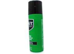 BRUT Classic spray can label highlights Canada-made quality and odor control.