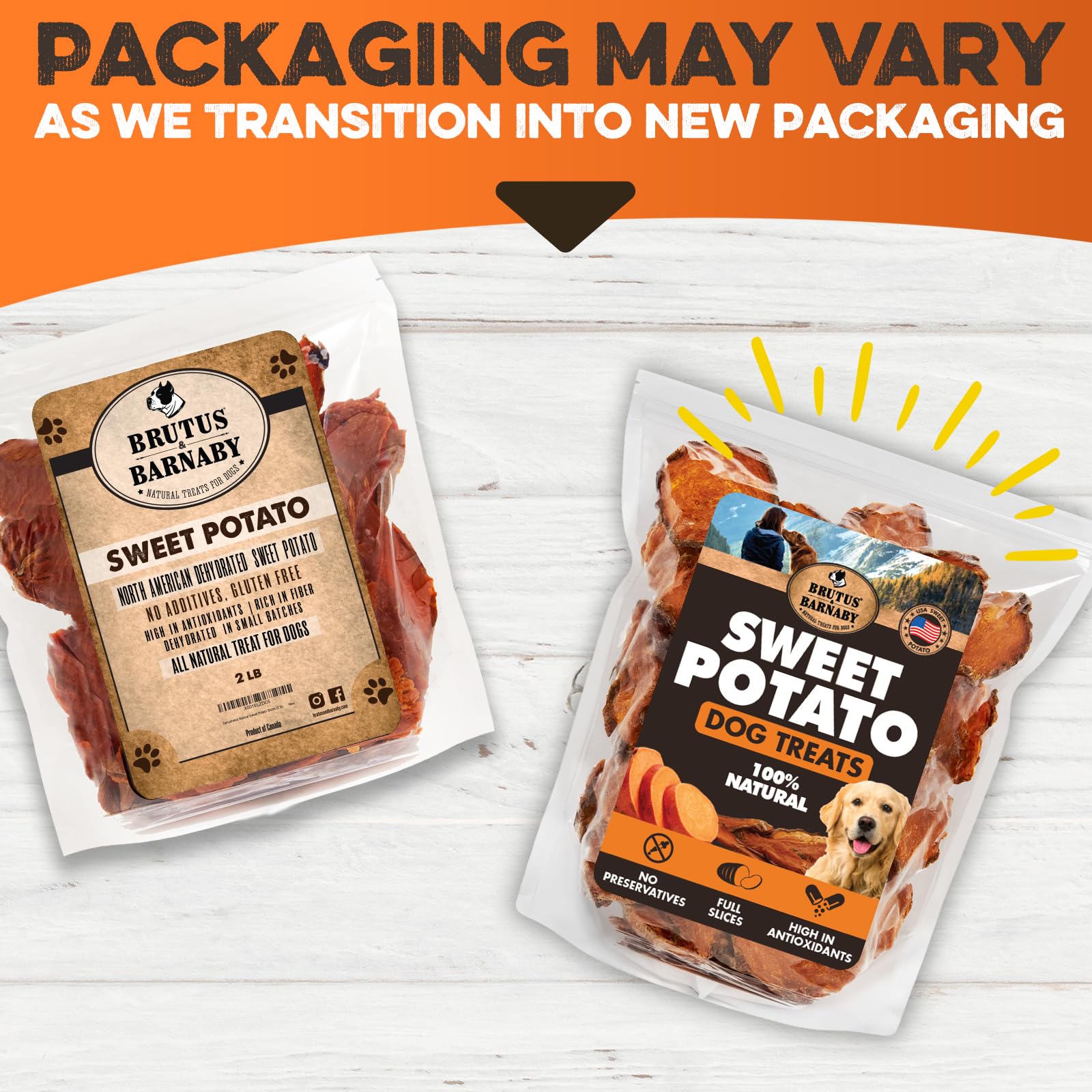 BRUTUS & BARNABY USA-grown sweet potatoes emphasize quality.