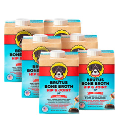 Brutus Beef Bone Broth bottle pour shows rich aroma and flavor for dogs.