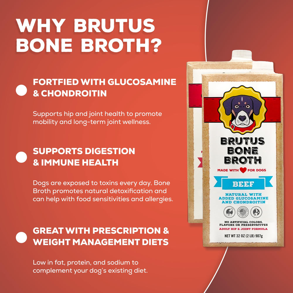 Brutus Bone Broth low-sodium formula supports balanced hydration