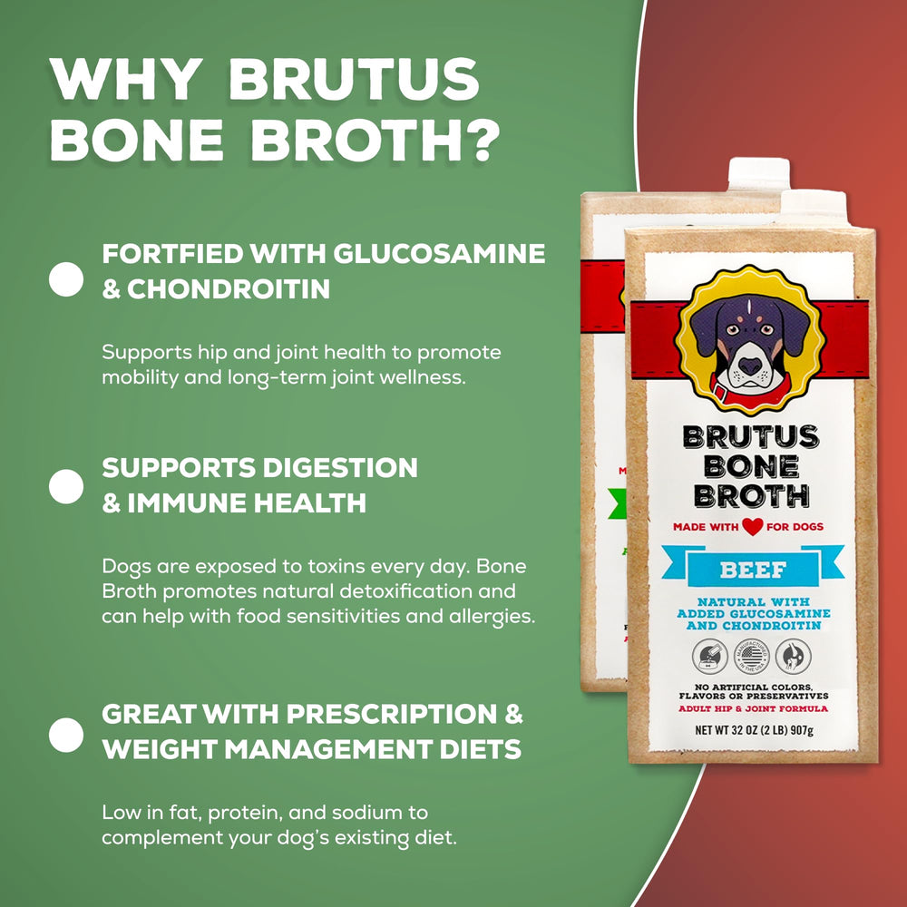 Brutus Chicken Broth made in USA with human-grade facilities.