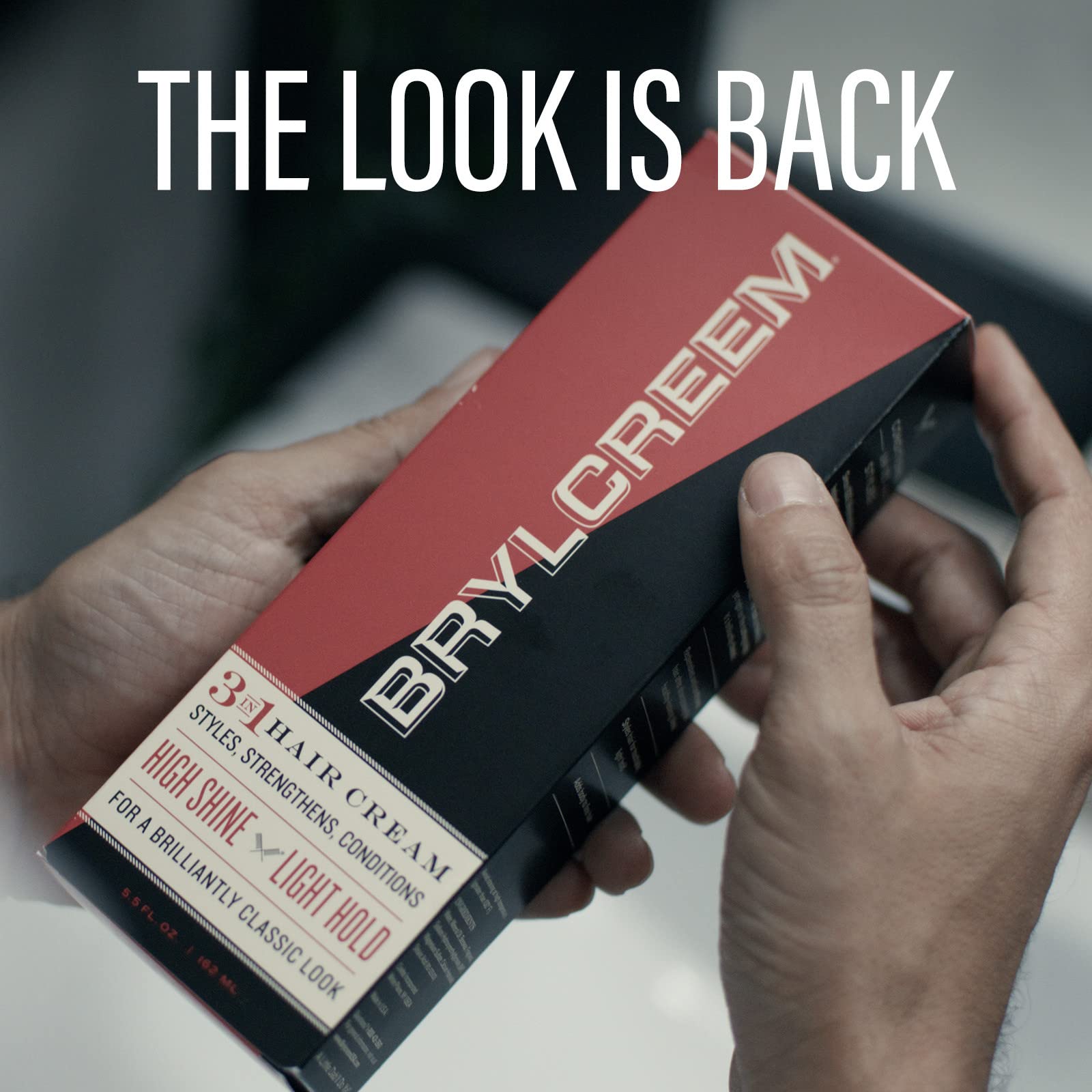 Brylcreem 3-in-1 original high shine packaging communicates classic heritage and alcohol-free formula