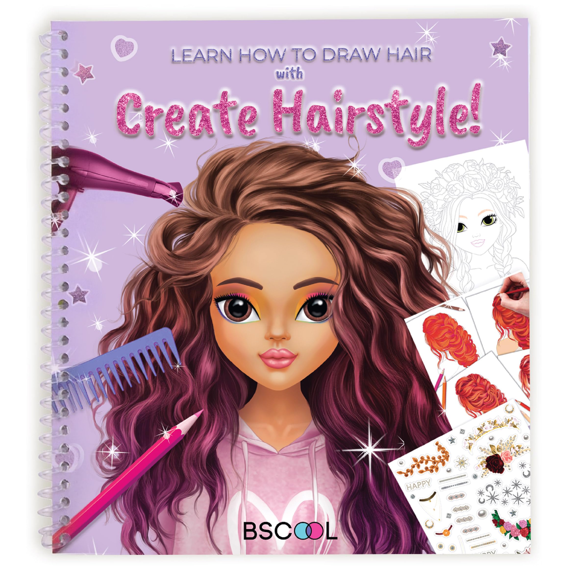 BSCOOL drawing-coloring-activity-book-cover helps kids explore fashion ideas with color.