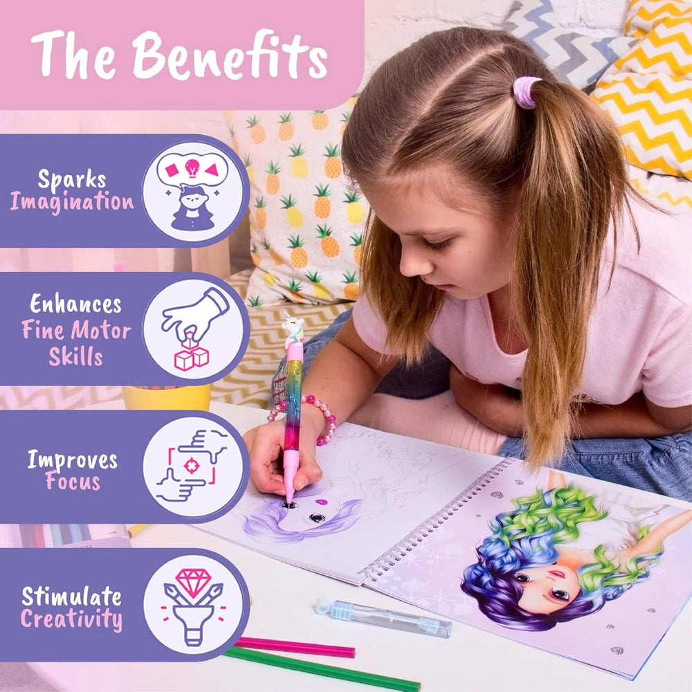BSCOOL kids-drawing-skills-practice supports focus and fine motor development through coloring.