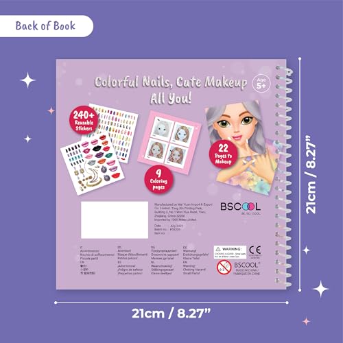 BSCOOL nails makeup dress-up stickers spread for imaginative styling