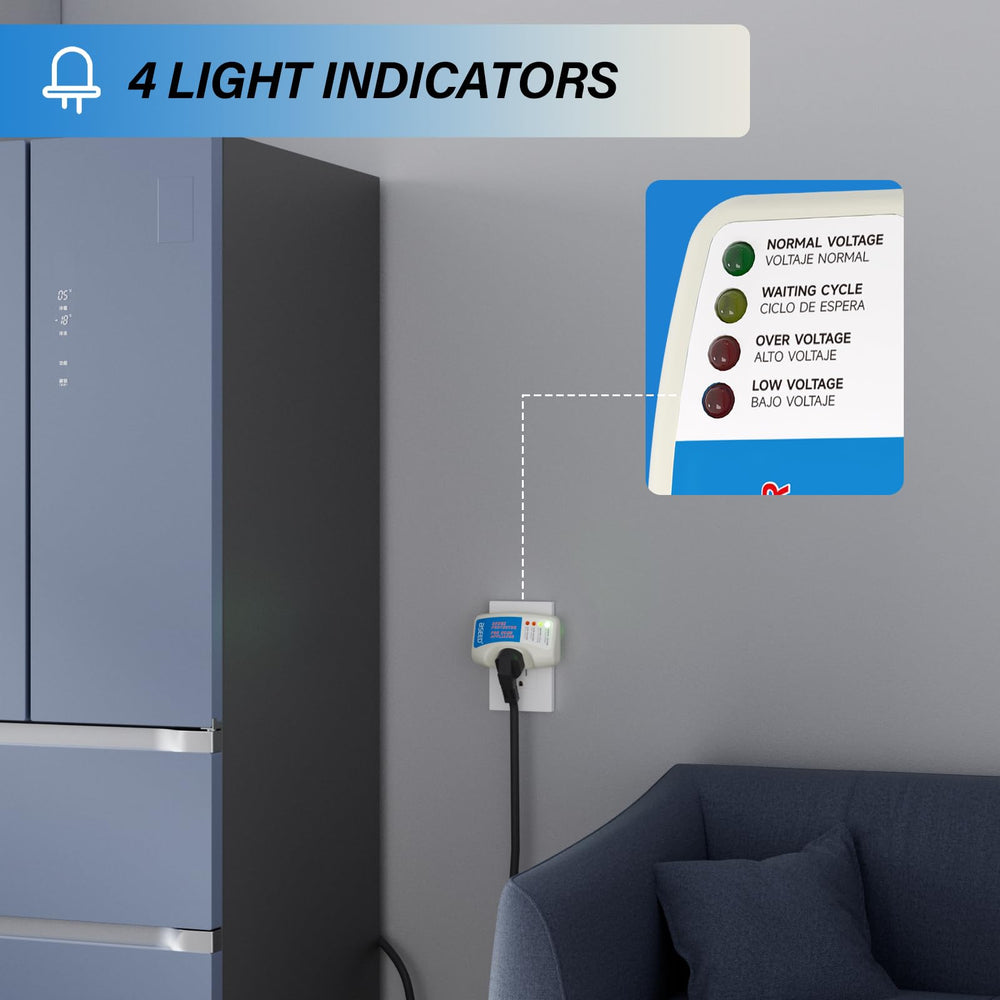 BSEED LED indicators show voltage status for quick appliance protection
