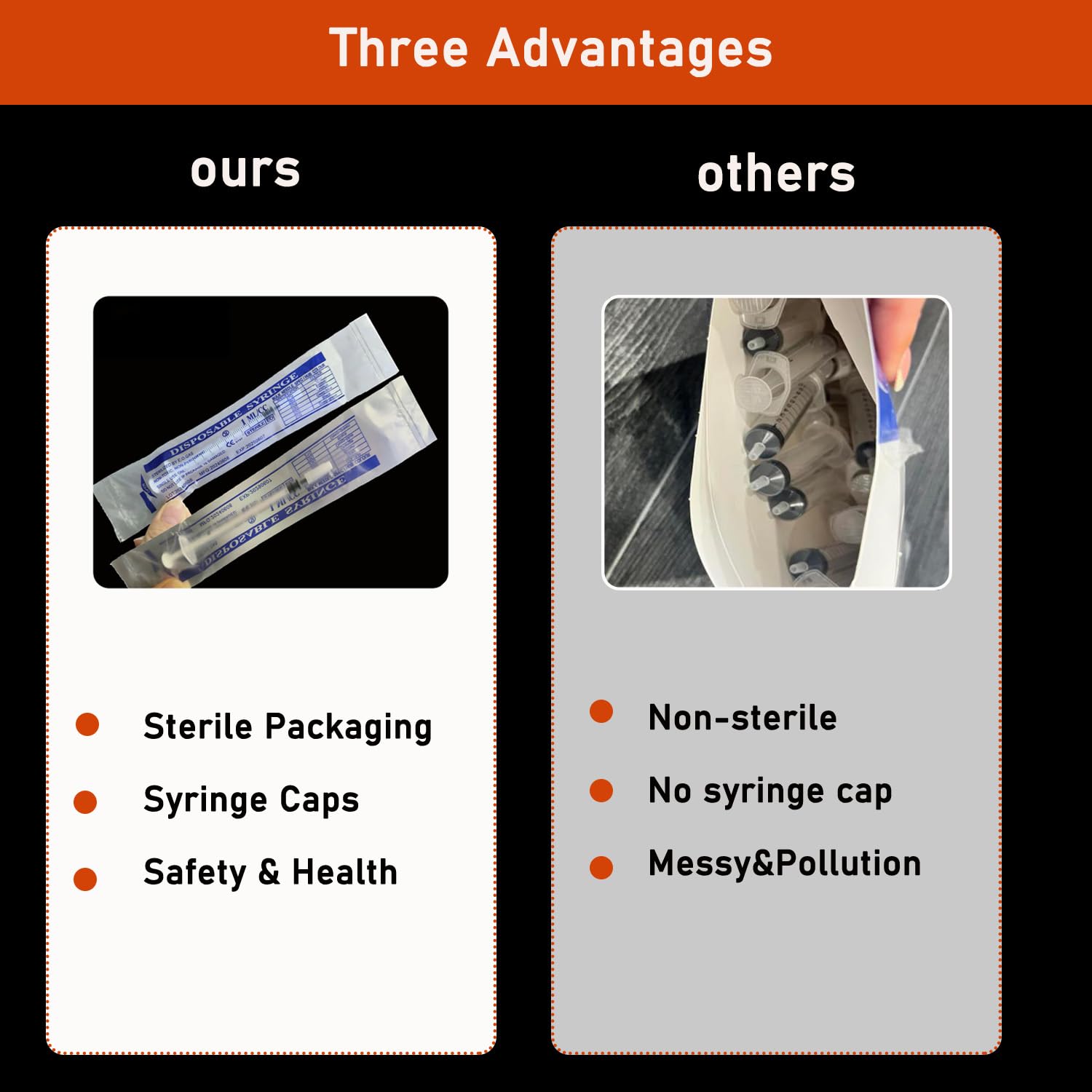 BSeWenerte clear scale syringe helps read measurements easily.