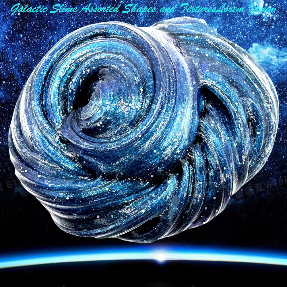 BSINHTIY Galaxy Glitter Slime Kit spacecraft charm enhances DIY slime gifts.