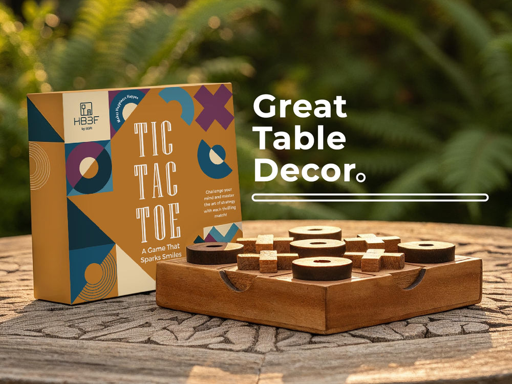 BSIRI family night moment around the wooden tic tac toe game.