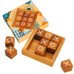 BSIRI wooden tic tac toe tabletop decor as a stylish family game centerpiece.
