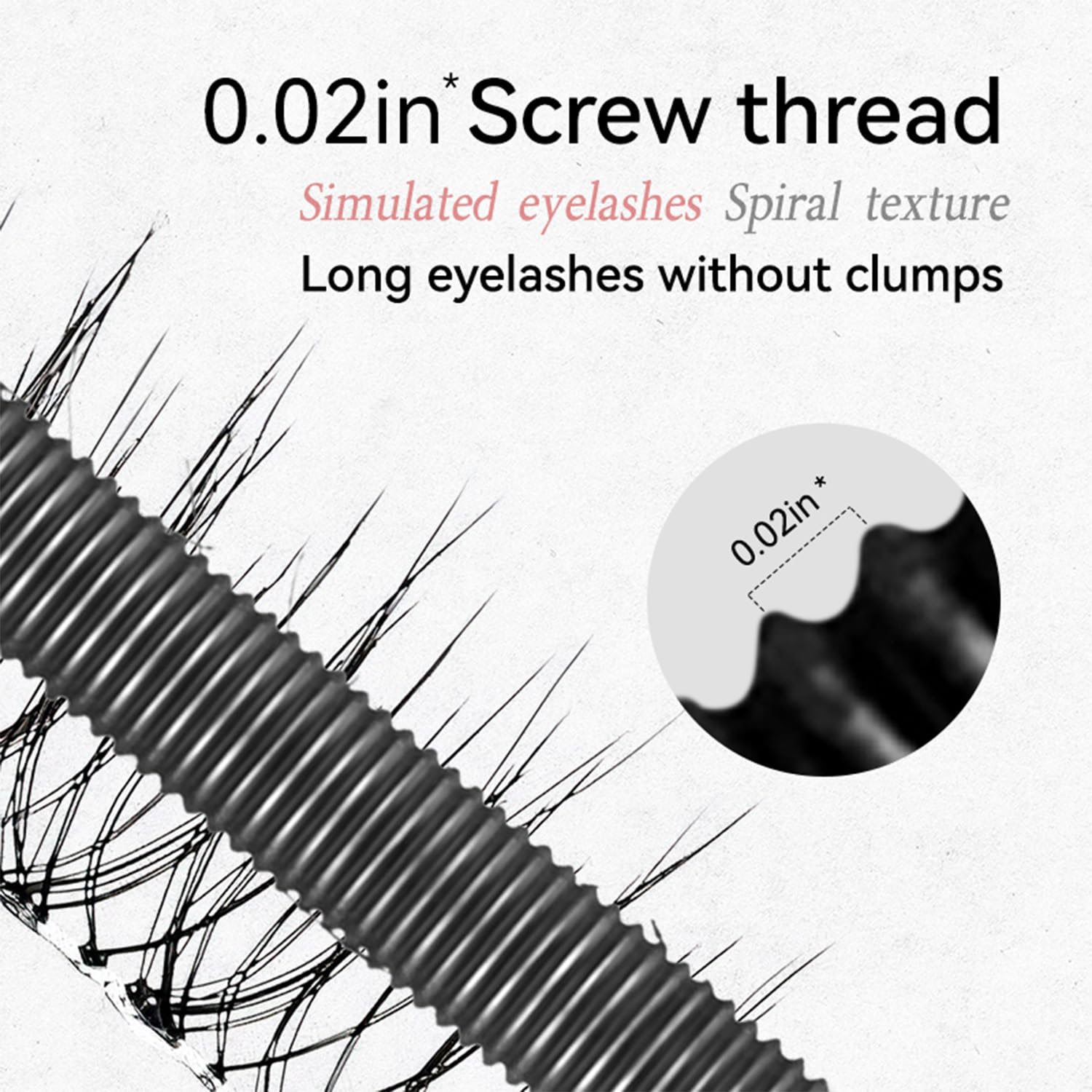BSLCEKL Iron Wand Mascara buildable volume without clumps.
