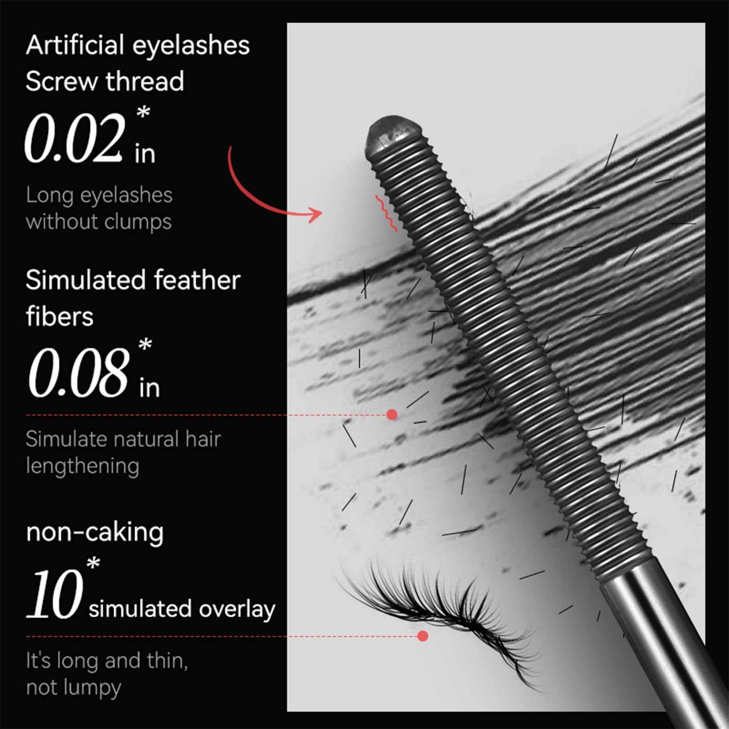 BSLCEKL Iron Wand Mascara long-wear finish resists smudge through day.