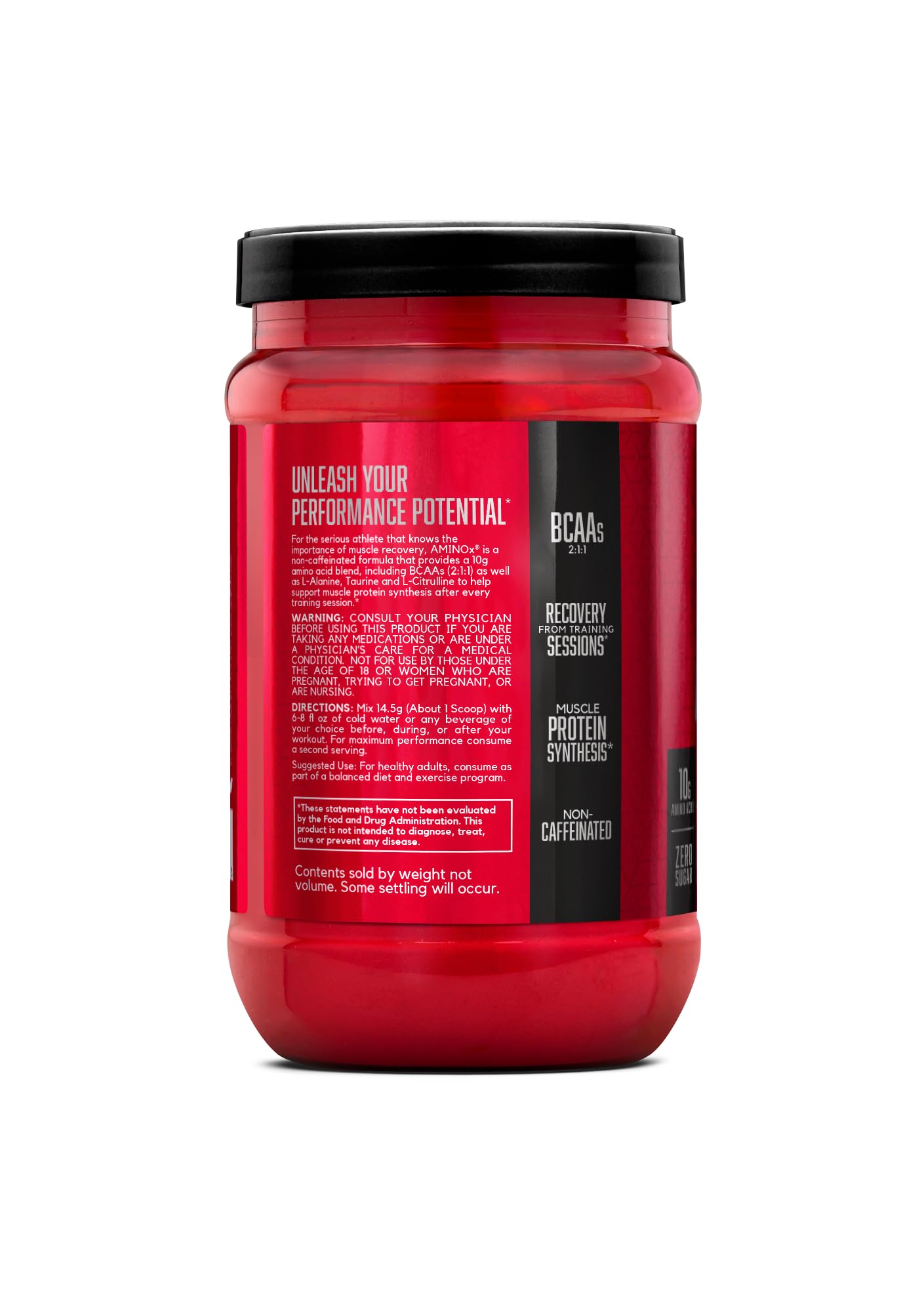 BSN Amino X powder dissolving in shake with citrus aroma