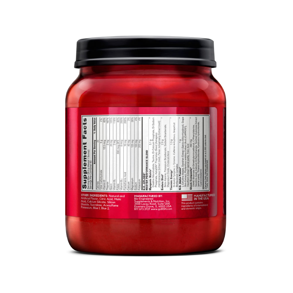 BSN N.O.-XPLODE athlete using pre-workout during gym session.