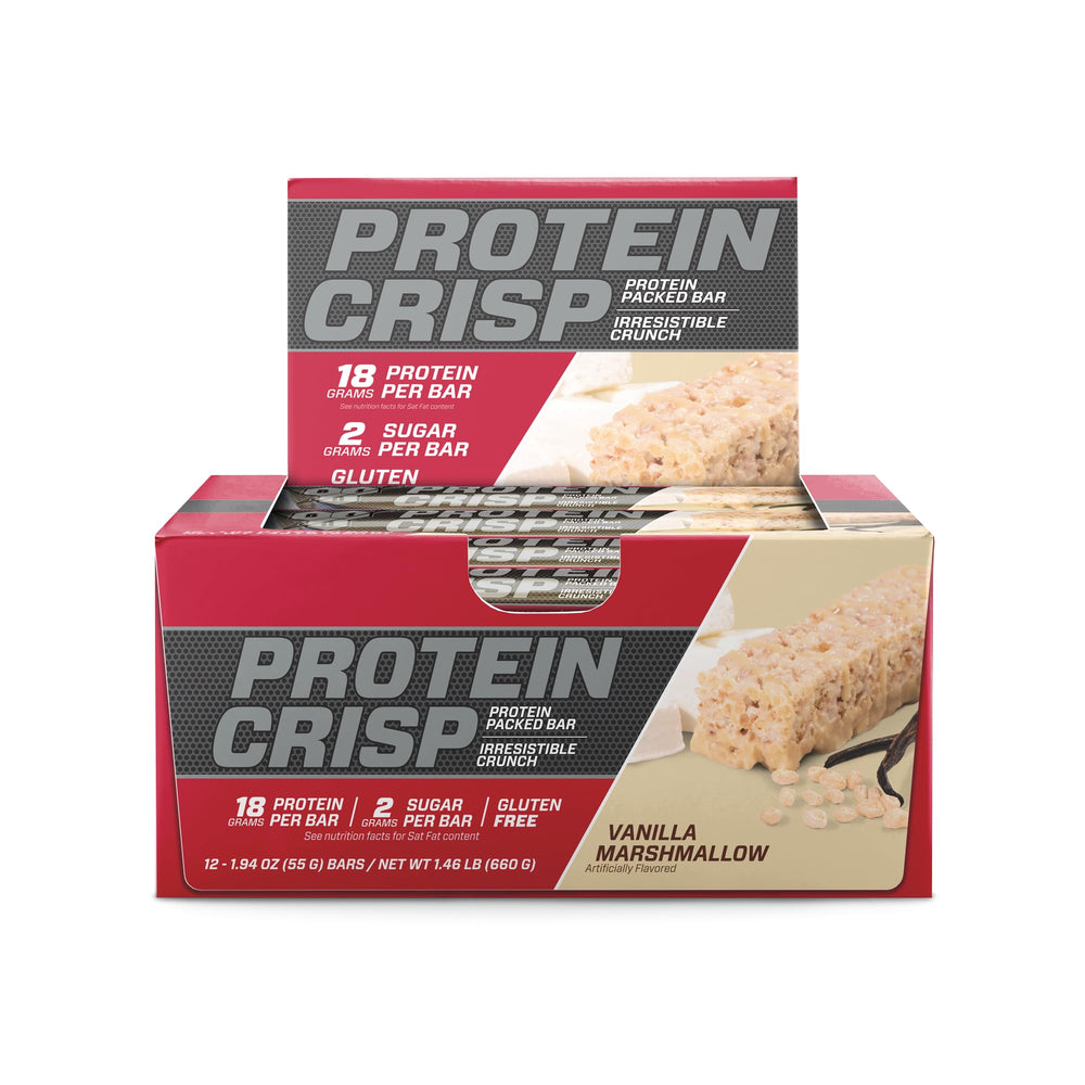 BSN Protein Crisp Bar Vanilla Marshmallow on-the-go shows convenient snack for busy days