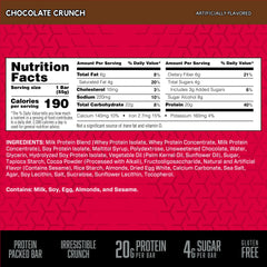 BSN Protein Crisp Bar whey blend ingredients are visible for a high-protein bite.