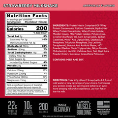 BSN SYNTHA-6 strawberry milkshake glass shows creamy flavor.