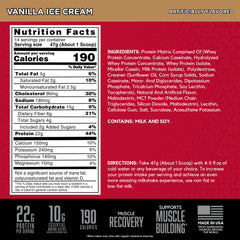 BSN SYNTHA-6 Vanilla powder close-up, featuring 22g protein per serving for a creamy shake