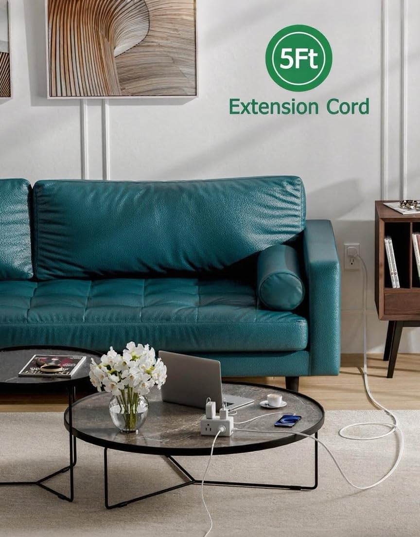 BsrDyb ultra-slim plug stays close to wall for space-saving setups.