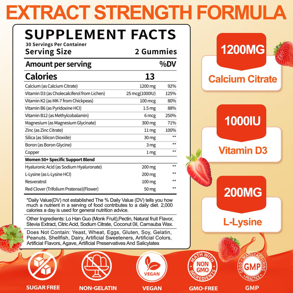 BSSTABBON gummies close-up with natural strawberry center.