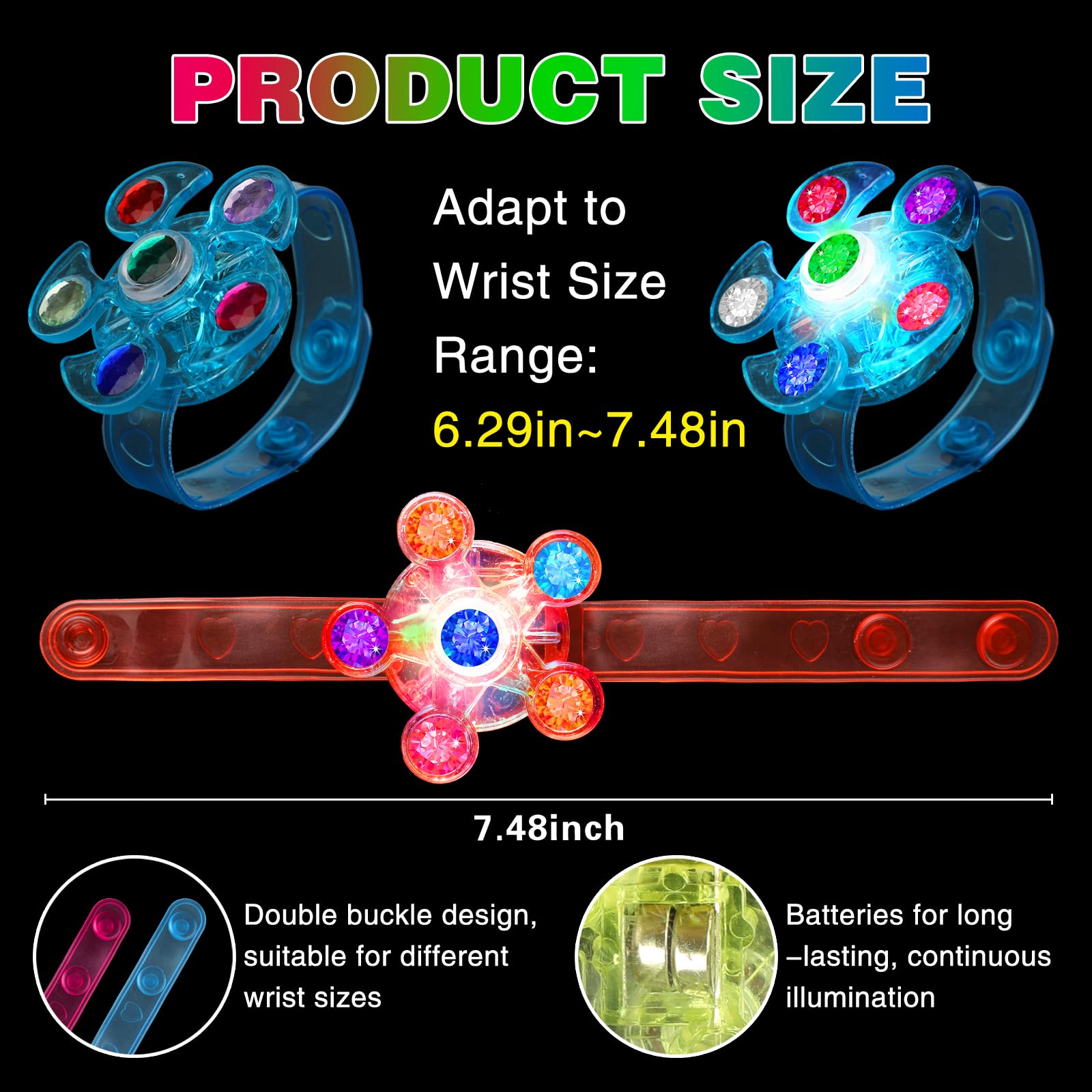 BSTDECOR glow bracelets on table or wrist, adds festive ambiance at events