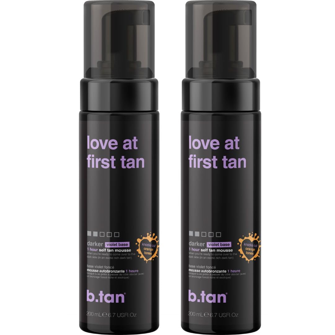 B.TAN Violet self-tanner mousse bottle for quick, even color development